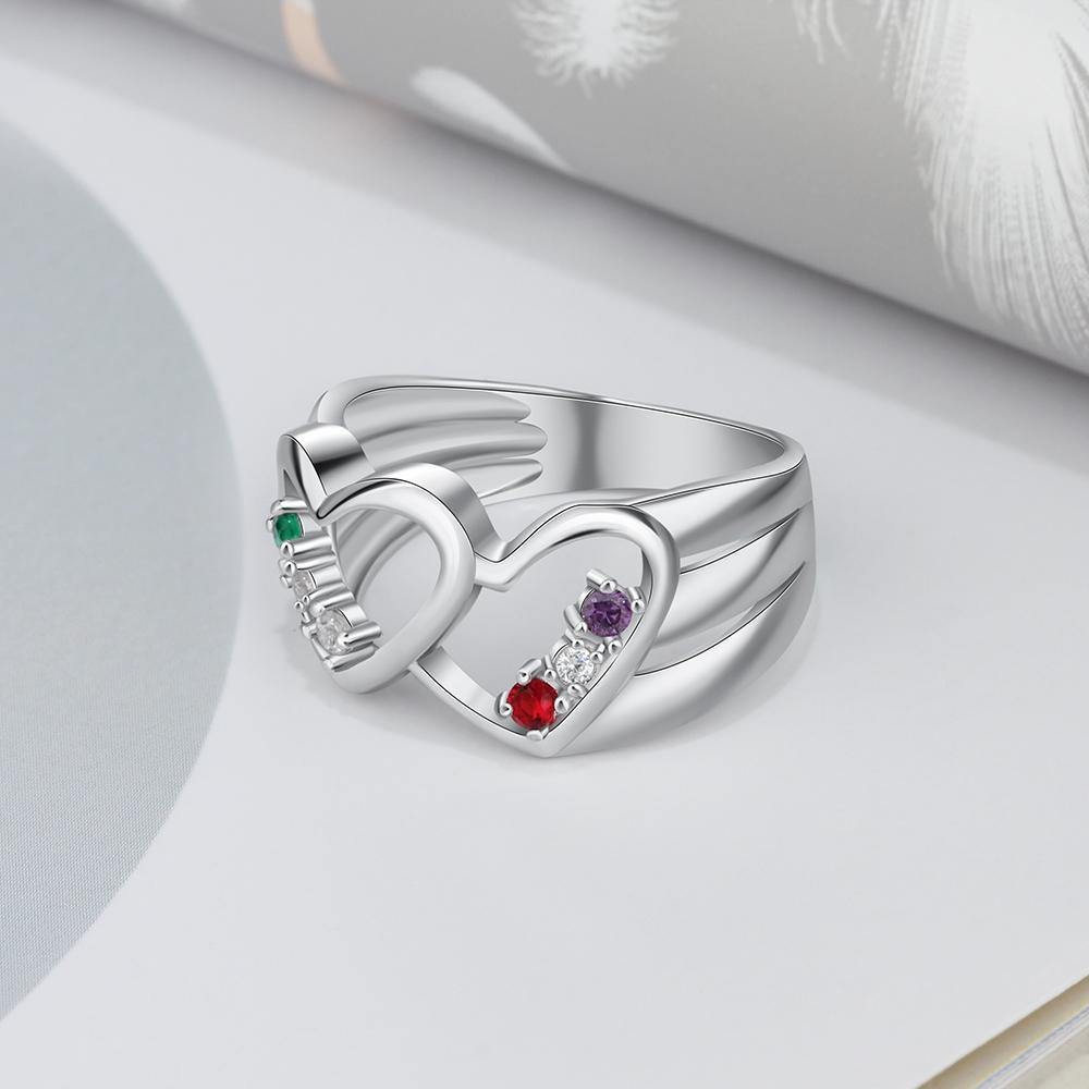 14k solid gold Birthstone Ring, Birthstone Ring, Dainty Ring, Anniversary  Gift, Grandma Family Ring, Promise Ring , Rings for women , ZGZG01